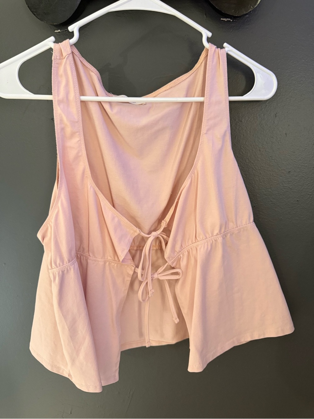 Light Pink Tie-front Women's Tank Top